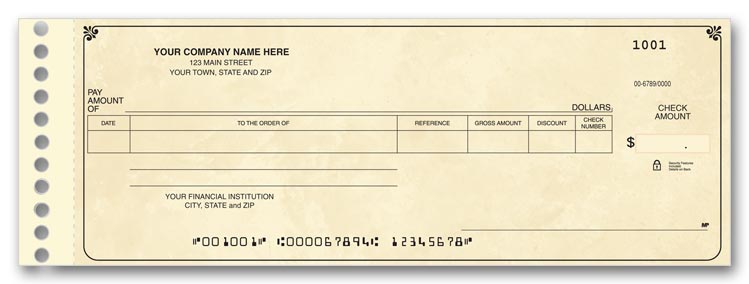 Custom Expense/Ledger Check