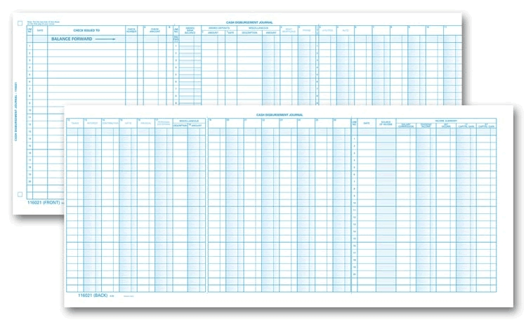 116NJ - One-Write System Accounting Journals