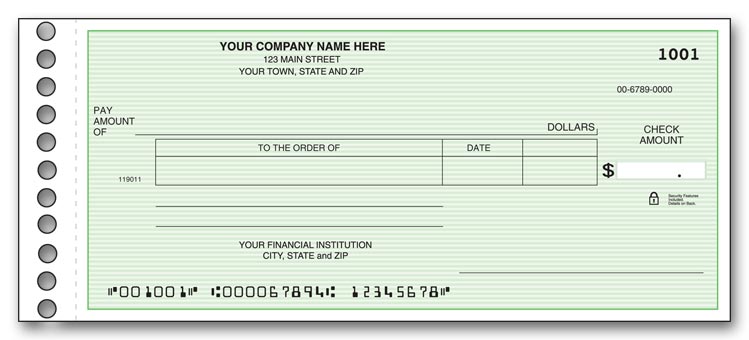 Custom Disbursement Check