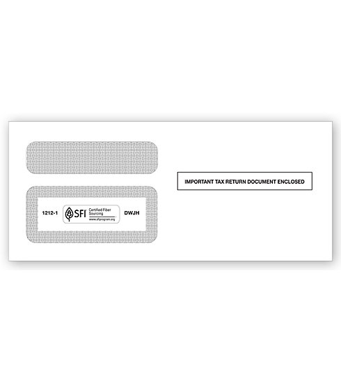 TF12121 - Double Window Envelope - 1099 Tax Form
