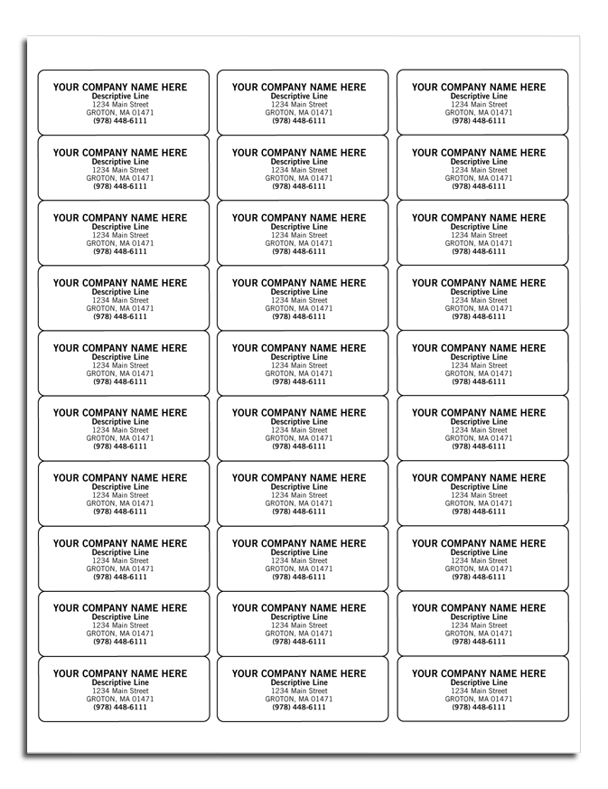 12716 - Permanent Mailing Laser or Inkjet Labels
