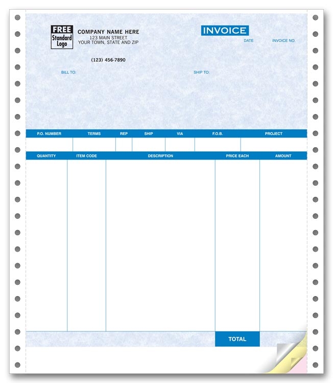 13051BG - Product Invoice with Packing List for QuickBooks
