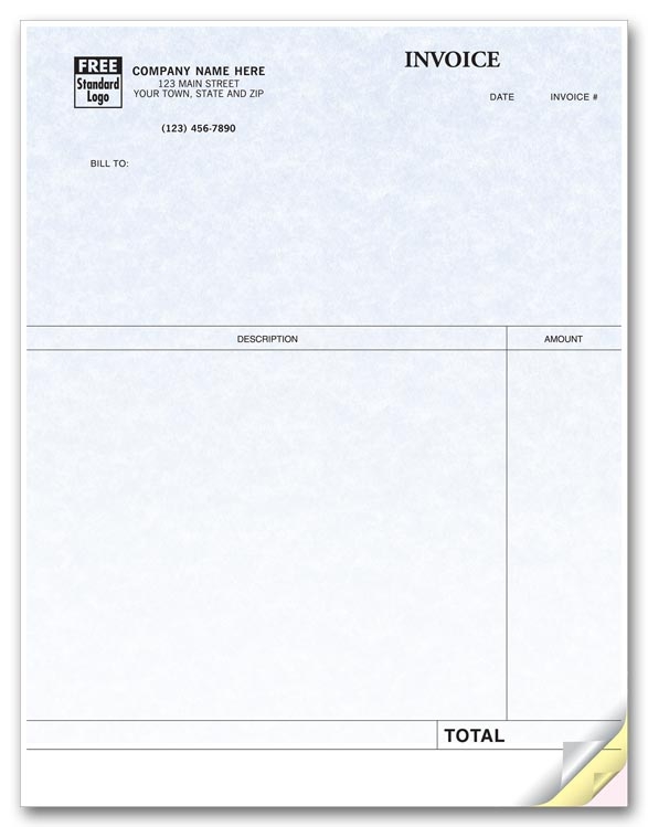 Ensure that you have ample room to record all of your necessary infomation with these Laser Invoices