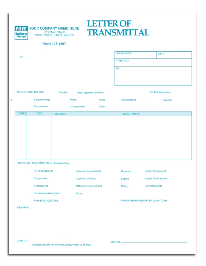 13127 - Laser Letters of Transmittal