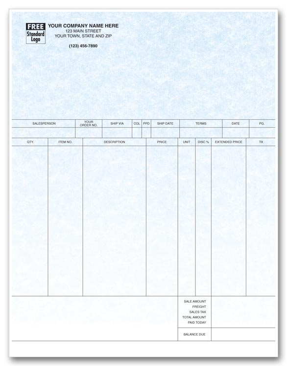 13247G - Custom Laser Invoice for MYOB