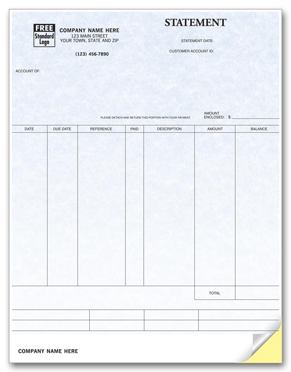 Keep your customers informed of their accounts with these Peachtree Laser Statements.