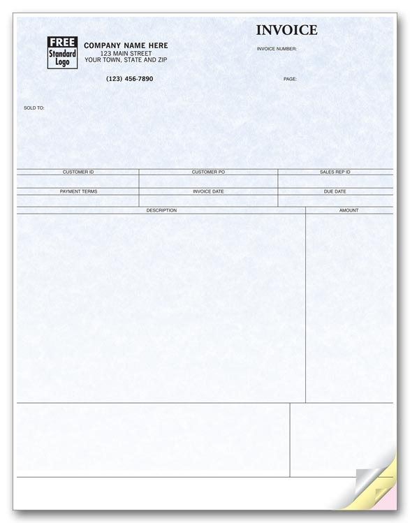 These laser service invoices are compatible with Sage 50 software and are ideal to itemize services you offer.