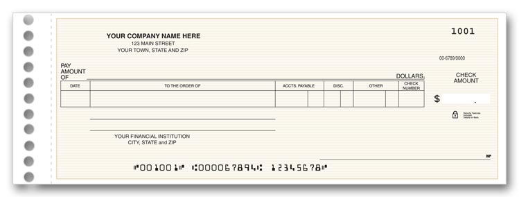 Custom Accounts Payable Check