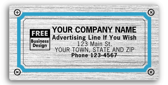 1510 - Silver Chrome Labels, Large