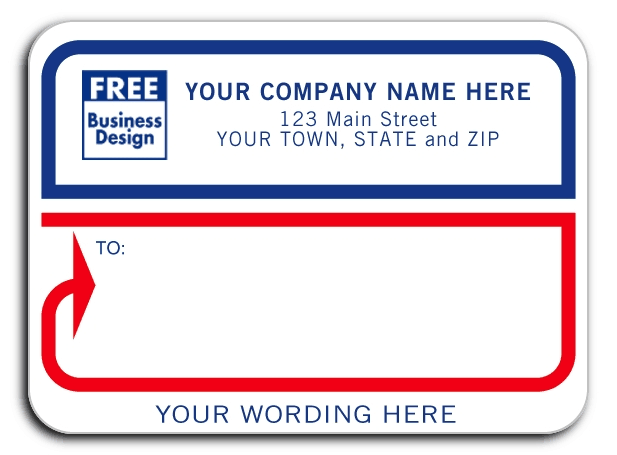 R74 - Mailing Label Rolls, Red & Blue
