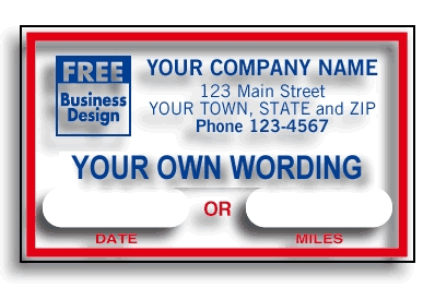 1690 - Custom Static Cling Labels | Custom Windshield Labels