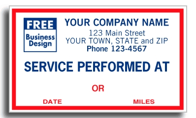 1690F - Static Cling Labels | Windshield Labels Service Performed At