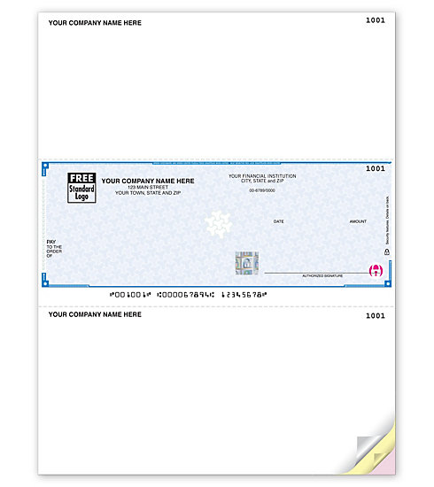 Custom Computer Checks come with 2 detachable stubs for your convenience. Use with laser or inkjet printers and many software