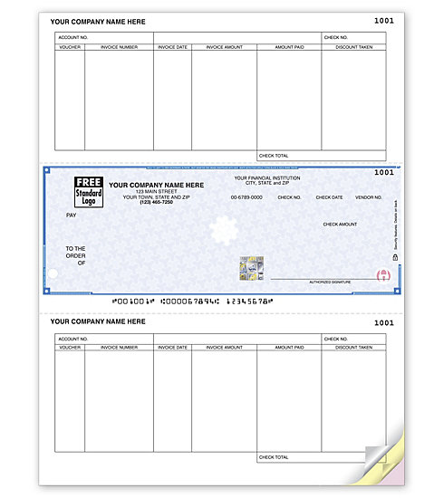 These MS® Accounts Payable Checks work with most of your MS® software.  For use with inkjet or laser printers.