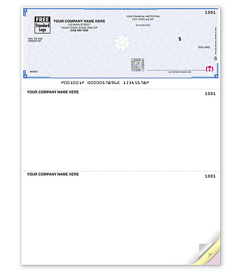 These Laser checks are compatible with various software. They come with detachable bottom stubs. Choose your check color.