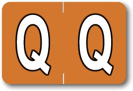 M196 - Sycom/Barkley End Tab Labels - Letter Q