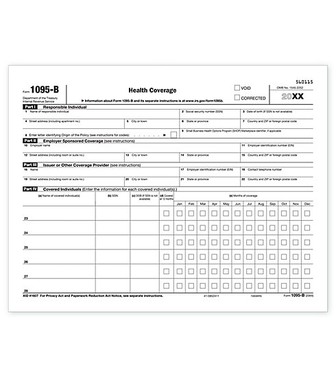 TF5095L - Laser 1095B ACA Health Coverage- IRS Copy 