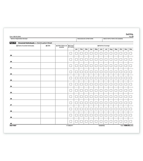 TF5095N - Laser 1095B ACA IRS Copy Continuation Sheet