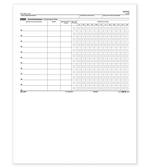 TF5095C - Laser 1095B ACA Continuation Sheet