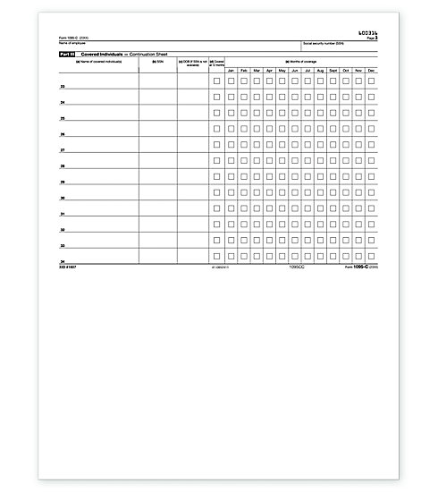 TF5096C -Laser 1095C ACA Continuation Sheet