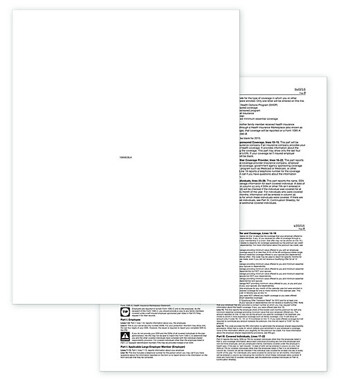 TF5097 - Laser Blank ACA Form 1095 w/Backer