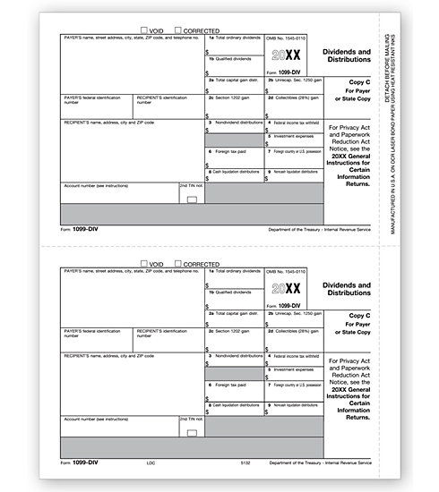 TF5132B - Laser 1099-DIV - State Copy C, Bulk Carton