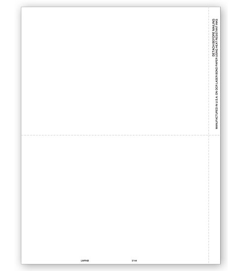 TF5144 - Blank Laser 1099 Form - 2-Up