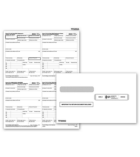 TF5205A - Laser W-2 Form - 4-Up, P Format
