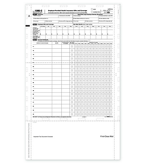 TF5507 - Pressure Seal 1095C Employer Provided Health Insurance