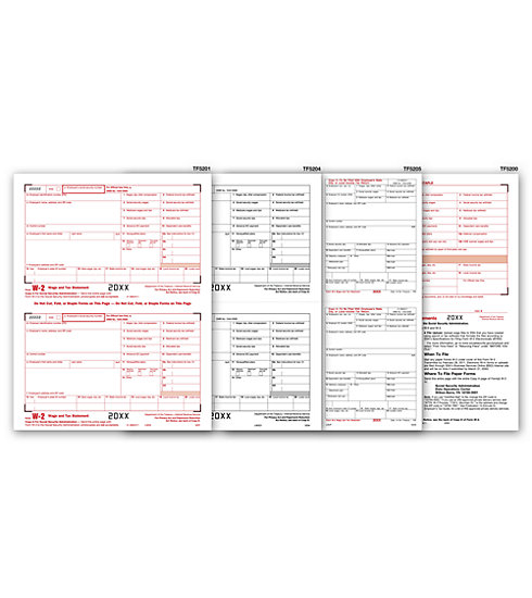 TF5844 - Laser W-2 Forms Package - 4-Up