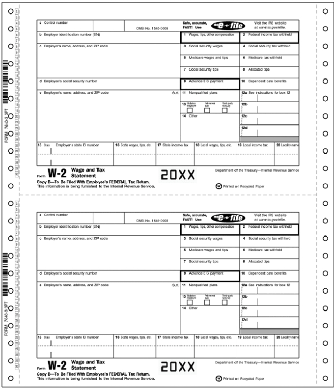 TF7640 - Continuous W-2 Form - Magnetic Media