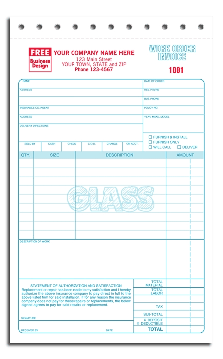 2520 - Glass Repair Work Orders