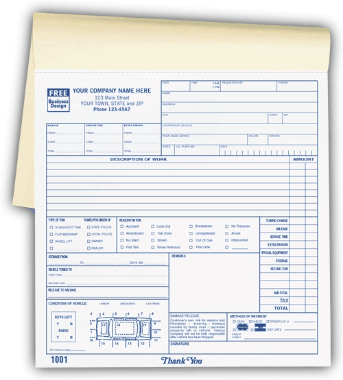 2527 - Personalized Towing Service Books