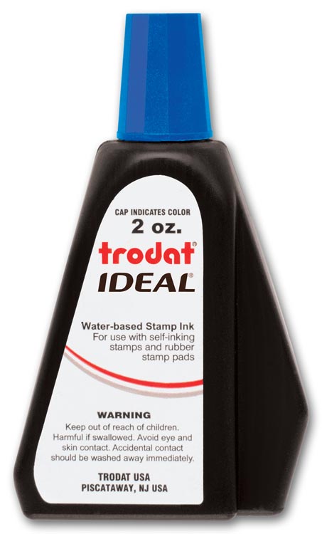 307001 - Blue Ink Refill Bottle for Self-Inking Stamps