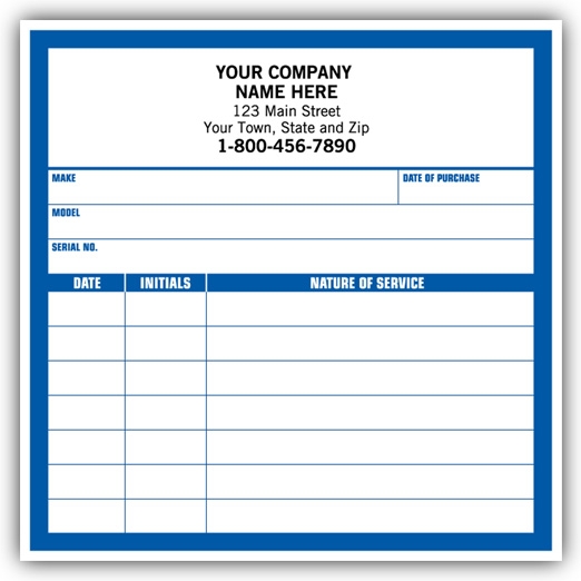 CL12 - Large Service Record Labels