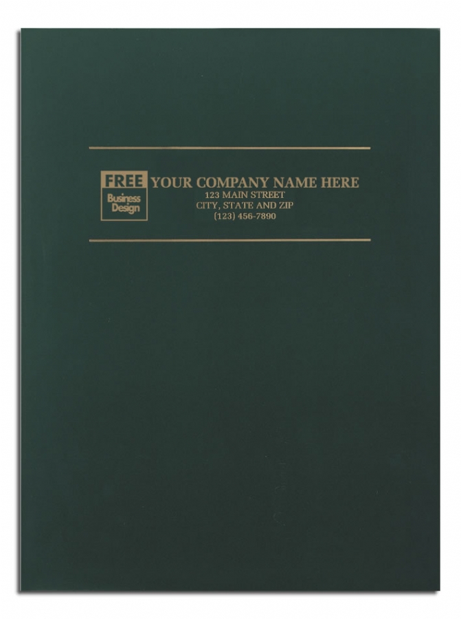 PF25 - Custom Presentation Folders | Green Glossy Presentation Folders