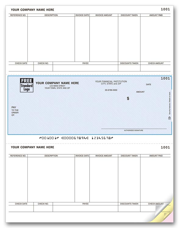 These Accounts Payable Checks work with your Peachtree software. 2 detachable stubs. Choose your check color.