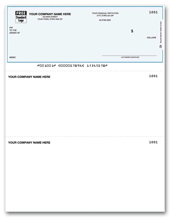 These Laser checks are compatible with various software. They come with detachable bottom stubs. Choose your check color.