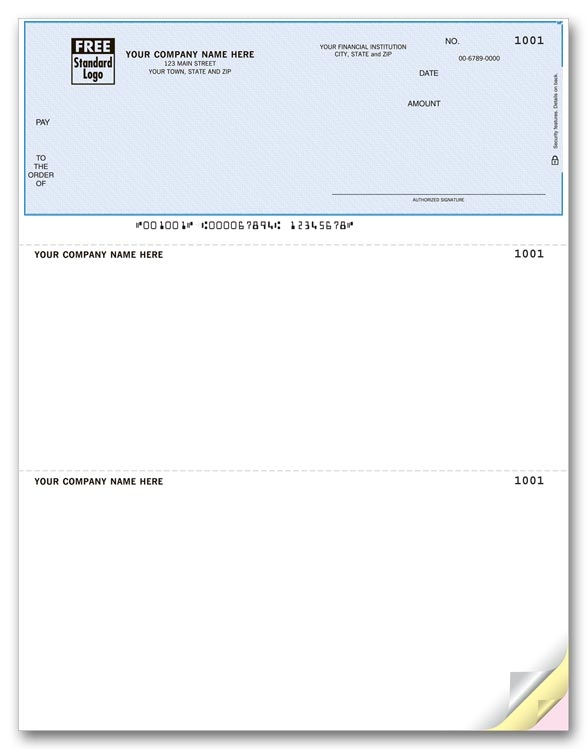 DLT110 - Laser Personalized Checks, Top Check