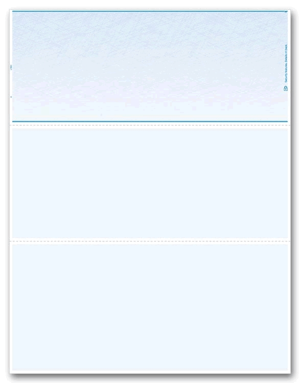 These blank laser checks allow you to use one stock for your checks. Choose your check color.