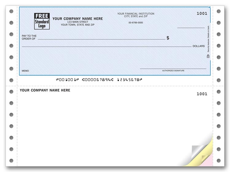 Continuous Business Checks for use with your preferred QuickBooks® software. Choose your choice of check color. 