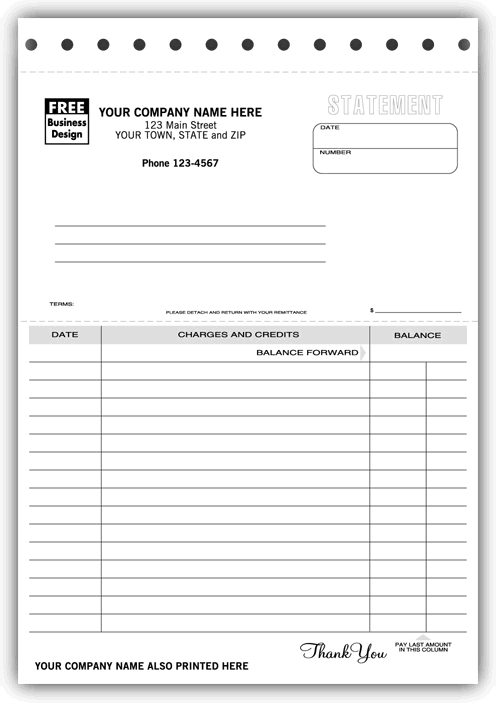496 - Carbonless Business Statements | Business Statements Printing