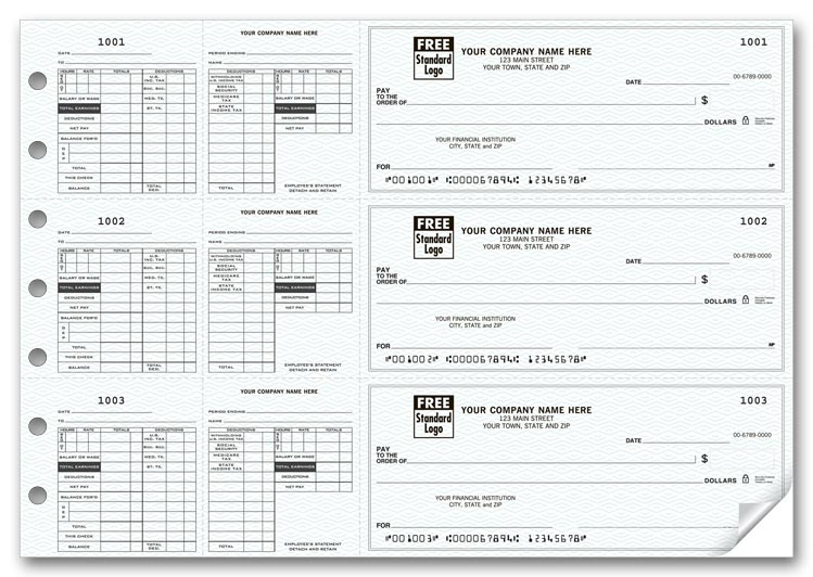53229N - 3-To-Page Payroll Check with Maximum Deductions