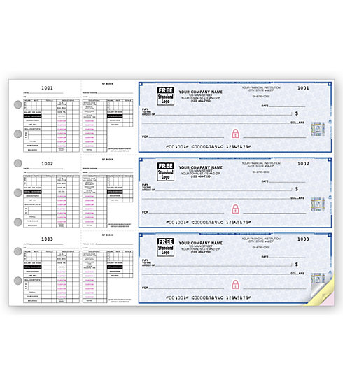 53229DS - HS 3-To-Page Payroll Check with Maximum Deductions
