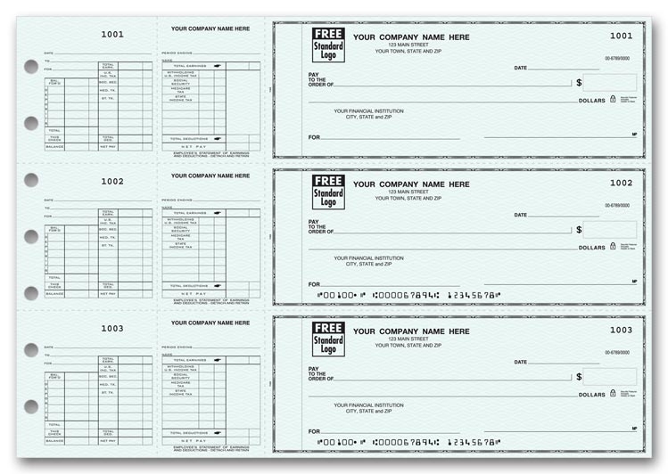 53230N - 3-Per-Page Salary Payroll Check