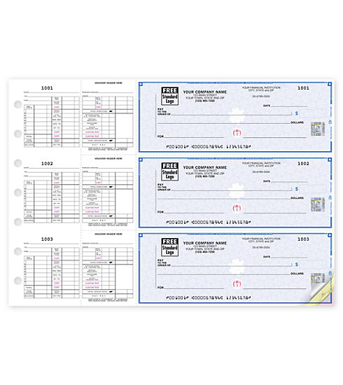 53263DS- HS 3-On-A-Page Hourly Payroll Check