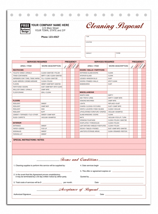 5521 - Cleaning Proposals
