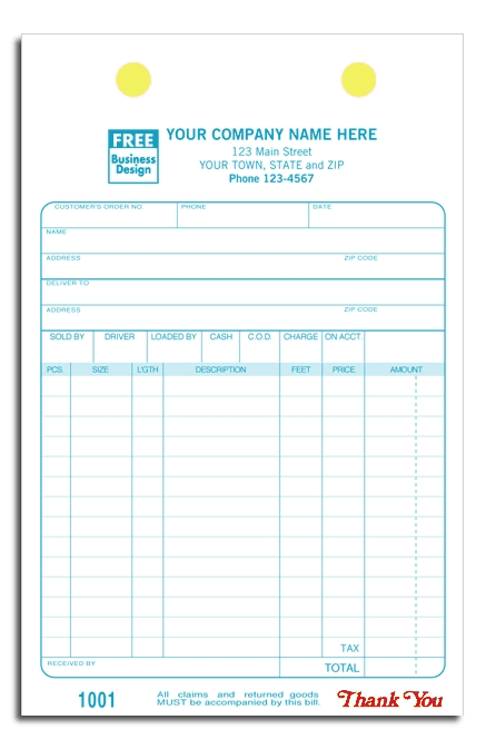612 - Contractor Order Forms | Building Materials Order Forms