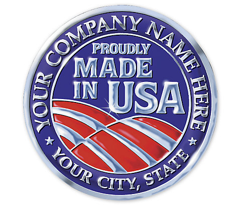 These seals mean something special to many Americans. Use them everywhere to show pride in your country and pride in your pro