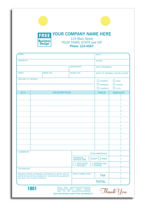 631 - Service Order Forms Printing